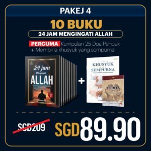 10 BUKU 24 JAM MENGINGATI ALLAH + PERCUMA MEMBINA KHUSYUK SEMPURNA + 25 DOA PILIHAN